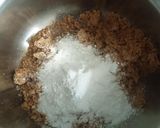 A picture of step 2 of Chocolate biscuit cake.