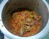 A picture of step 2 of Hyderabadi Chana Daal and Kaddu Gosht Curry.