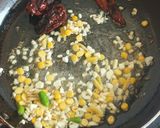 A picture of step 2 of Kara chutney, for South Indian.
