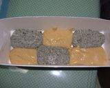 A picture of step 3 of Sesame and Kinako Marbled Japanese Flavored Steamed Bread Made in a Microwave.