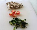 A picture of step 2 of Colourful Stir-Fry with Cherry Tomatoes for Bento.