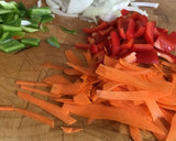 Foto del paso 2 de la receta: Espaguetis con pollo <agridulce >