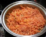 A picture of step 4 of My Mother's Signature Recipe for Tarako Carrots.