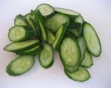 A picture of step 1 of Mustard Marinated Cucumbers.