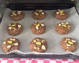 A picture of step 12 of 🍪 Healthy Dark Chocolate Ragi Mixed Nut Cookies 🍪.