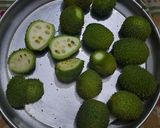 A picture of step 1 of Spiny gourd (kakora) Bihari style.
