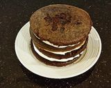 A picture of step 16 of Chocolate Chiffon Layer Cake with Peppermint Marscapone Cream Filling / Frosting.