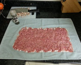 A picture of step 1 of bacon roll.
