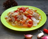 Foto langkah ke 6 dari resep Tumis Wortel Sawi Putih Pentol Bakso.