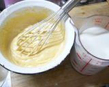 A picture of step 1 of Strawberry, Kiwi, and Peach Mille Crêpes Cake.