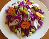 A picture of step 5 of Purple Cabbage Salad for Halloween.