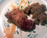 A picture of step 14 of Juicee's Roasted stuffed duck w/ orange sauce.