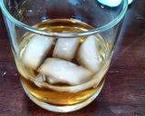 A picture of step 3 of Sweet Manhattan drink.