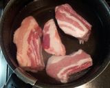A picture of step 1 of Regional Bento - Okinawan Rafute Bento.