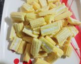 A picture of step 2 of Baby corn 🌽 manchurian 😍.