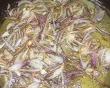 A picture of step 1 of Alu meethi with paratha.