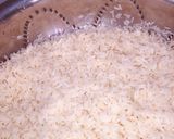 A picture of step 1 of Turmeric rice.