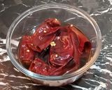 A picture of step 1 of Lal Aloo.