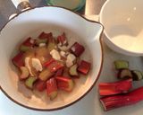 A picture of step 2 of Rhubarb Ripple Semifreddo.