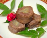 A picture of step 4 of For Osechi and Bentos Beef and Burdock Root Yawatamaki Rolls.