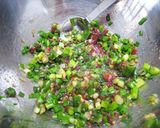 A picture of step 4 of Chikuwa Tossed in Green Onions and Umeboshi.