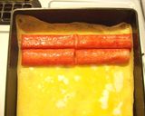 A picture of step 2 of Tamagoyaki with Imitation Crab for School Trip or Sports Day Bentos.