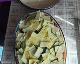1954. Krumplis cukkinis rizses párizsis rakott😋 recept fázis 4 fotója