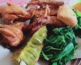 Foto langkah ke 4 dari resep Ayam goreng campur tempe ungkep sambal goang khas Sunda.