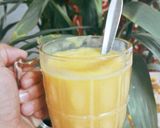 A picture of step 3 of Kesar mango shake 😋.