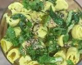 A picture of step 12 of Khandvi.