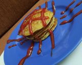 A picture of step 4 of Onion Pancakes.