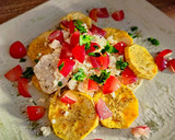 Foto del paso 4 de la receta: Batatas/Boniatos en mostaza & miel, con mozzarella, uva y perejil