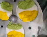 A picture of step 3 of Tiranga Idli.