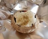 A picture of step 5 of My Pizza style stuffed portobello mushrooms.