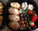 A picture of step 2 of Cherry Blossom Bento Box 2013.