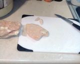 A picture of step 4 of chicken alfredo.