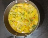 A picture of step 4 of Cluster beans and pumpkin curry.