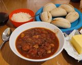 A picture of step 14 of Slow Cooker Chorizo and Butter Bean Stew.