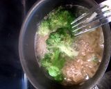 A picture of step 2 of Broccoli Mac n' Cheese (great for toddlers).