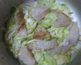 A picture of step 2 of HCG Diet meal 10: lemon grass, cabbage and fish.