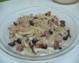 A picture of step 4 of Easy Shimeji Mushroom & Bacon Quiche.
