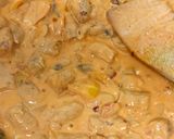 A picture of step 7 of My Chicken Sausage with Pasta in a Creamy Soft Cheese sauce 😆.