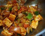 A picture of step 4 of Quick Schezwan paneer.
