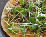 A picture of step 2 of Sakura Shrimp Pizza.