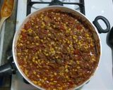 A picture of step 2 of Sarah's goulash.