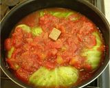 A picture of step 8 of Cabbage and Cheese Rolls in Tomato Sauce.