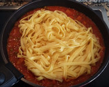 Foto del paso 7 de la receta: Tagliatelle en salsa casera de tomate con piña y pecorino