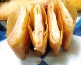 A picture of step 5 of Cured Ham and Cheese Spring Rolls.