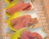 A picture of step 9 of Beef on Endive with Ume Gelée Sauce.