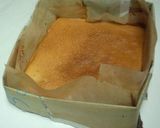 A picture of step 16 of Castella Cake in a Newspaper Mold.